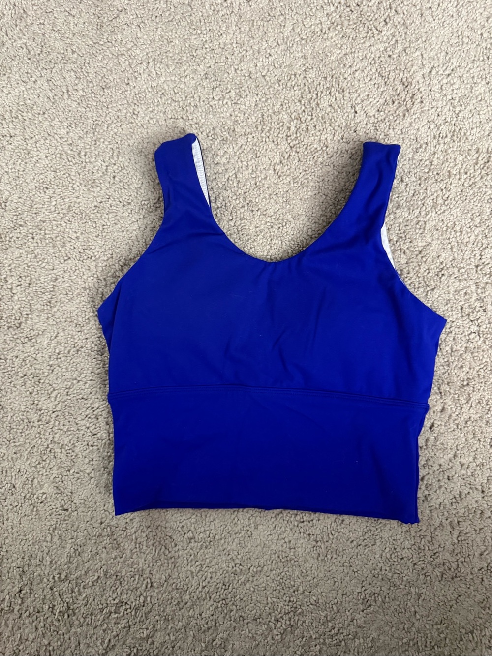 NVGTN Cobalt Blue Scoop Neck Crop Tank